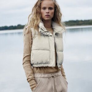 Zara Rubberized Cropped Vest